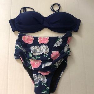 Two piece high-waisted bathing suit